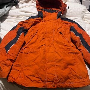 Women’s Columbia Sportswear  Orange Hooded Winter Jacket -Size S Made in USA